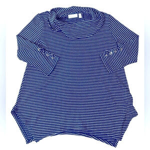 Blue and white Rafella cowl neck size small in excellent like-new condition​